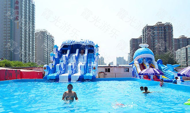 广东蓝鲸充气游泳池