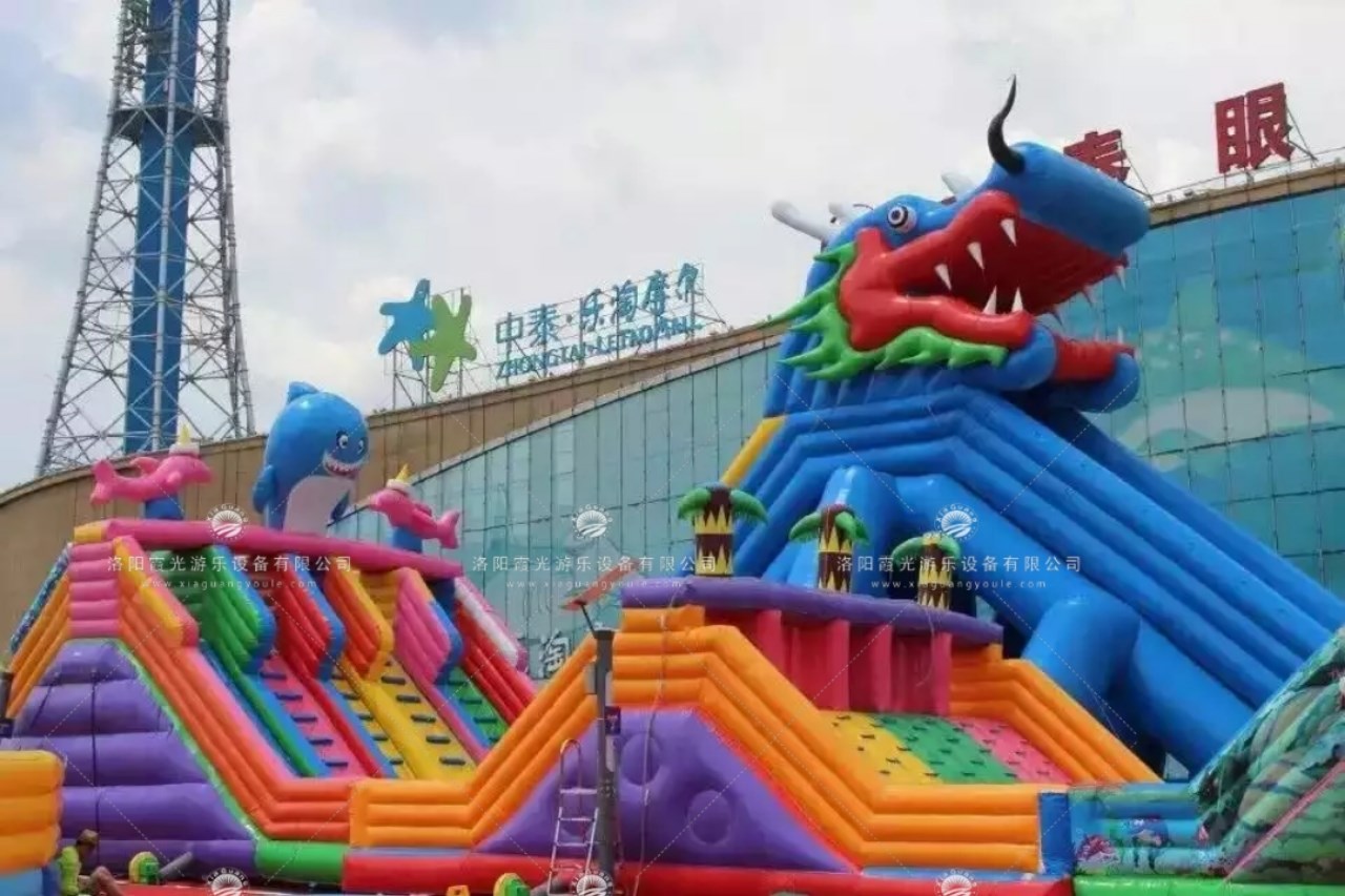 广东鳄鱼充气大滑梯